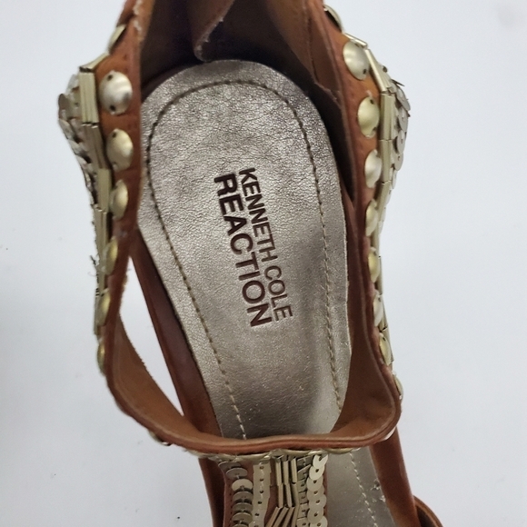 Kenneth Cole Reaction Knowingly Heels Women's 8.5M Shoes Brown - Picture 2 of 16